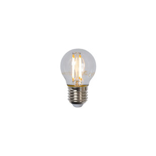 G45 filament lamp diameter 4,5 cm LED dimbaar E27 1x4W 2700K transparant