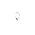 G45 filament lamp diameter 4,5 cm LED dimbaar E27 1x4W 2700K mat