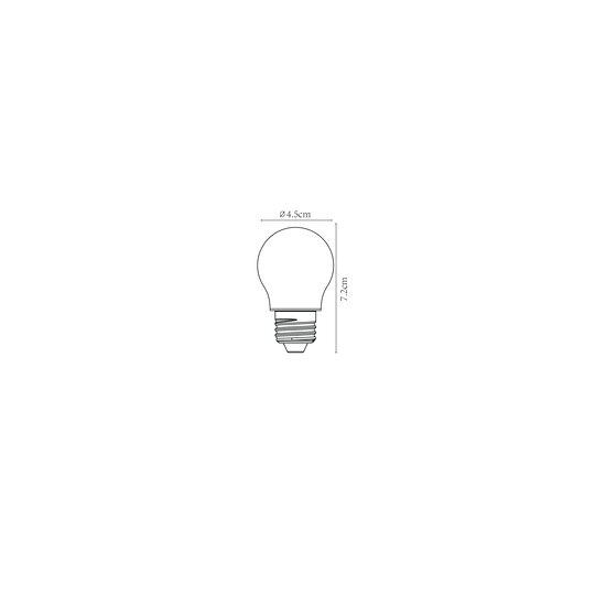 G45 filament lamp diameter 4,5 cm LED dimbaar E27 1x4W 2700K mat