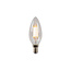 Lámpara incandescente C35 diámetro 3,5 cm LED regulable E14 1x4W 2700K transparente