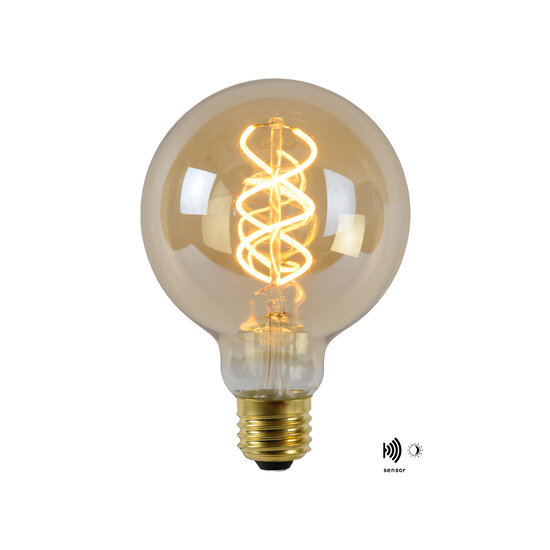 Lampe à filament G95 TWILIGHT SENSOR éclairage extérieur diamètre 9,5 cm LED E27 1x4W 2200K ambre