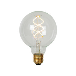 G95 filament lamp diameter 9,5 cm LED dimbaar E27 1x4,9W 2700K transparant