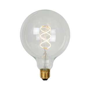 G125 spiral filament lamp diameter 12.5 cm LED dimmable E27 1x4.9W 2700K transparent