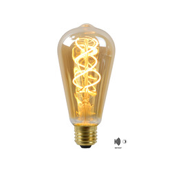 ST64 TWILIGHT SENSOR filament lamp buitenverlichting diameter 6,4 cm LED E27 1x4W 2200K amber