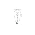 ST64 TWILIGHT SENSOR Filamentlampe Außenbeleuchtung Durchmesser 6,4 cm LED E27 1x4W 2200K Bernstein
