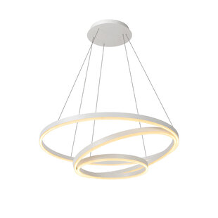 Lampe à suspension Tirreno blanche diamètre 80 cm LED dimmable 3000K