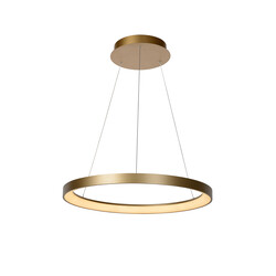 Volan hanglamp diameter 58 cm LED dimbaar 1x48W 2700K mat goud messing