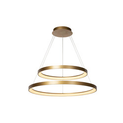 Volan uitzonderlijke hanglamp diameter 78 cm LED dimbaar 1x92W 2700K mat goud messing