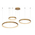 Volan beautiful hanging lamp diameter 78 cm LED dimmable 1x120W 2700K matt gold brass