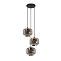 Lampe à suspension Moreno fumé diamètre 46 cm 3xE27 fumée