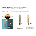 T32 TWILIGHT SENSOR lámpara de incandescencia iluminación exterior diámetro 3 cm LED E27 1x4W 2200K ámbar