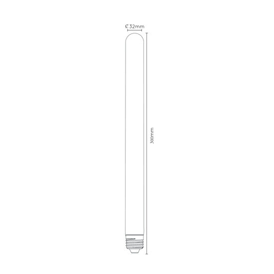 T32 filament 30cm lamp diameter 3,2 cm LED dimbaar E27 1x4,9W 2200K amber