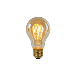 A60 Glühlampe Durchmesser 6 cm LED dimmbar E27 1x4,9W 2200K Bernstein