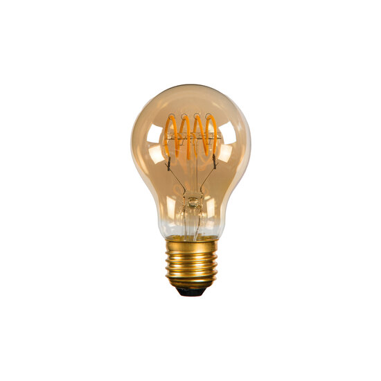 A60 Glühlampe Durchmesser 6 cm LED dimmbar E27 1x4,9W 2200K Bernstein