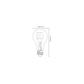A60 Glühlampe Durchmesser 6 cm LED dimmbar E27 1x4,9W 2200K Bernstein