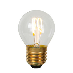 G45 filament lamp diameter 4,5 cm LED dimbaar E27 1x3W 2700K transparant