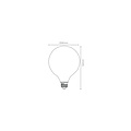 G80 Filamentlampe Durchmesser 8 cm LED dimmbar E27 1x8W 2700K 3 StepDim opal