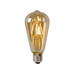 ST64 filament lamp diameter 6,4 cm LED dimbaar E27 1x5W 2700K amber