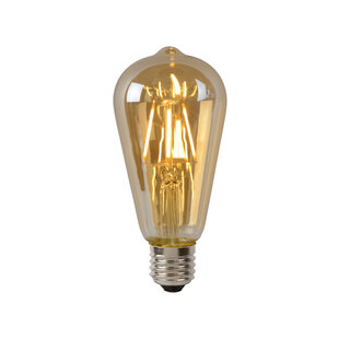 Lámpara de incandescencia ST64 diámetro 6,4 cm LED regulable E27 1x5W 2700K ámbar