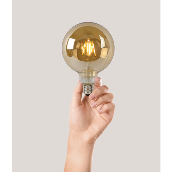 G125 filament lamp diameter 12.5 cm LED dimmable E27 1x8W 2700K amber