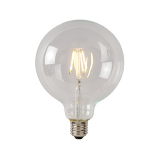 Lampe à filament G95 classe A diamètre 9,5 cm LED E27 1x7W 2700K transparente