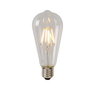 Lámpara de incandescencia ST64 Clase A diámetro 6,4 cm LED E27 1x7W 2700K transparente