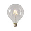 Lampe à filament G95 classe B diamètre 9,5 cm LED dimmable E27 1x7W 2700K transparente