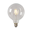 G125 Filamentlampe der Klasse B, Durchmesser 12,5 cm, LED dimmbar, E27, 1 x 7 W, 2700 K, transparent