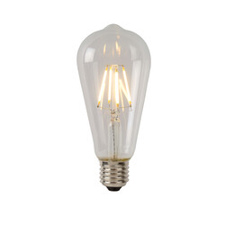 Lámpara de incandescencia ST64 Clase B diámetro 6,4 cm LED regulable E27 1x7W 2700K transparente