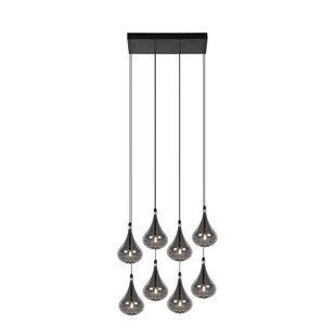 Rayner grande suspension LED dimmable G4 8x1,5W 3000K noire