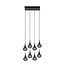 Rayner grande suspension LED dimmable G4 8x1,5W 3000K noire