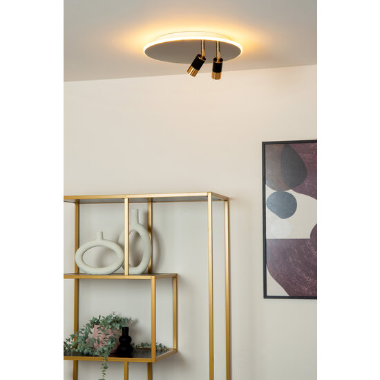 Cluedo ceiling lamp diameter 40 cm LED dimmable 2700K black chrome