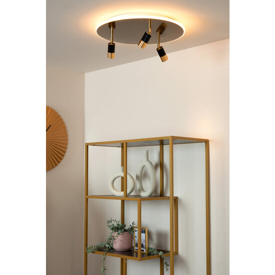 Cluedo large ceiling lamp diameter 48 cm LED dimmable 2700K matt gold brass