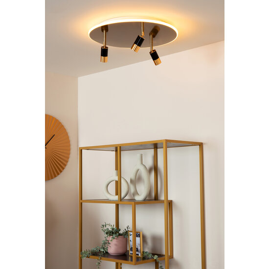 Cluedo large ceiling lamp diameter 48 cm LED dimmable 2700K matt gold brass