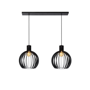 Lampe à suspension Filla 2xE27 noire