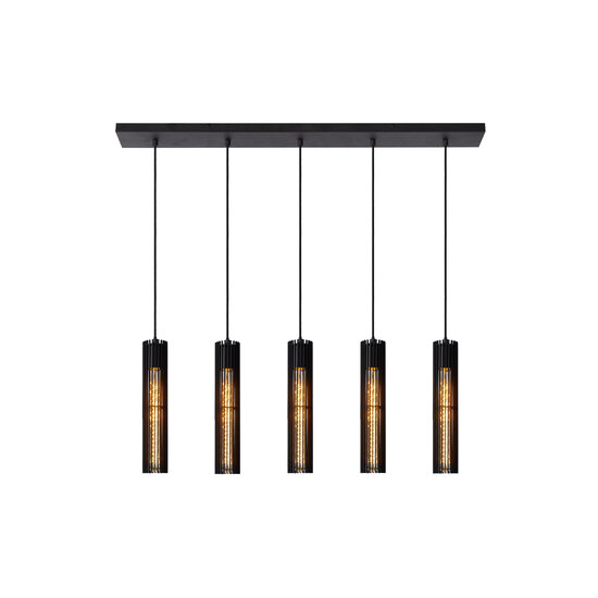 Lenny hanging lamp 5xE27 black