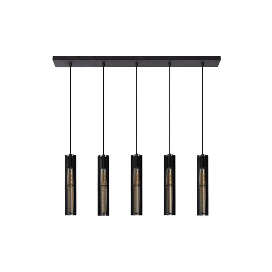 Lenny hanging lamp 5xE27 black