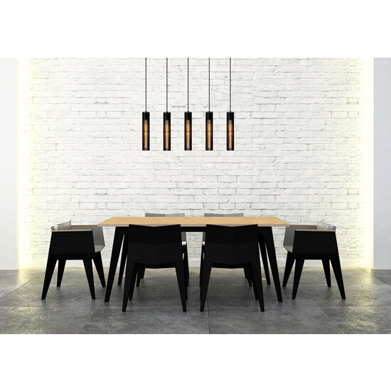 Lampe suspendue Lenny 5xE27 noire