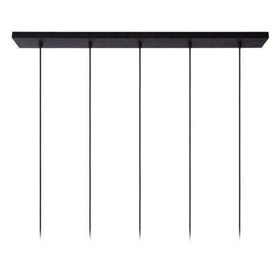 Lenny hanging lamp 5xE27 black