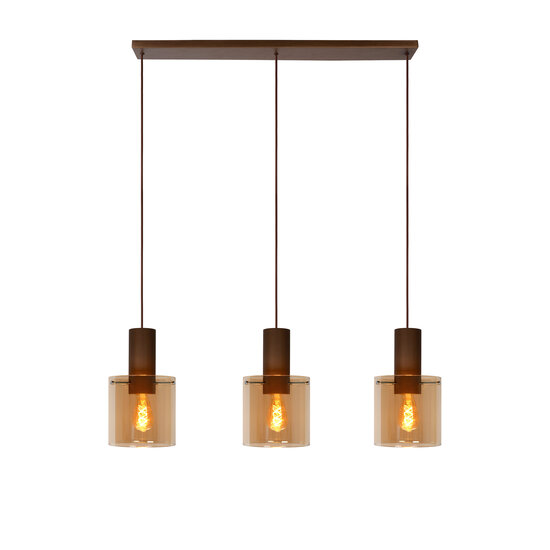 Doreo grote hanglamp diameter 20 cm 3xE27 amber