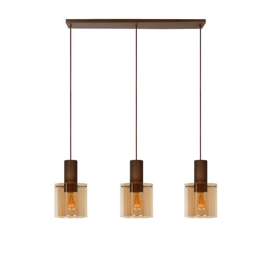 Doreo large hanging lamp diameter 20 cm 3xE27 amber