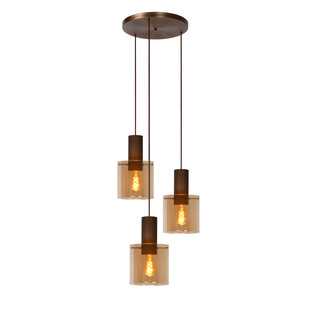 Doreo amber hanging lamp 3xE27