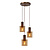 Doreo amber hanging lamp 3xE27
