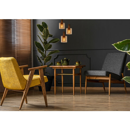 Doreo amber hanging lamp 3xE27