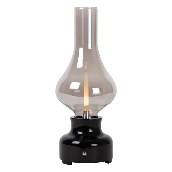Jonas Lámpara de mesa recargable negra batería/batería LED regulable 1x2W 3000K 3 StepDim