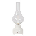 Jonas witte oplaadbare tafellamp accu/batterij LED dimbaar 1x2W 3000K 3 StepDim