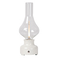 Jonas Lámpara de mesa recargable blanca pila/batería LED regulable 1x2W 3000K 3 StepDim