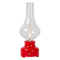 Jonas red rechargeable table lamp battery/battery LED dimmable 1x2W 3000K 3 StepDim