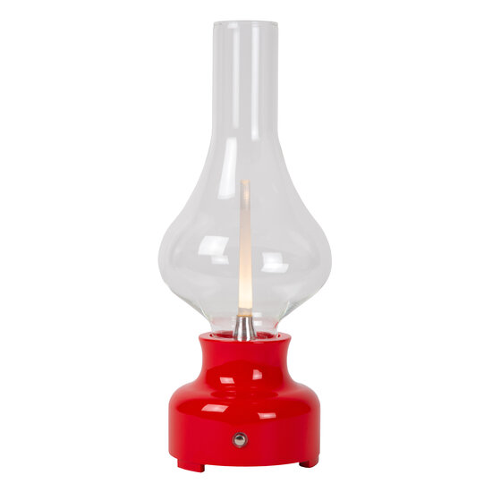 Jonas red rechargeable table lamp battery/battery LED dimmable 1x2W 3000K 3 StepDim
