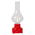 Jonas red rechargeable table lamp battery/battery LED dimmable 1x2W 3000K 3 StepDim